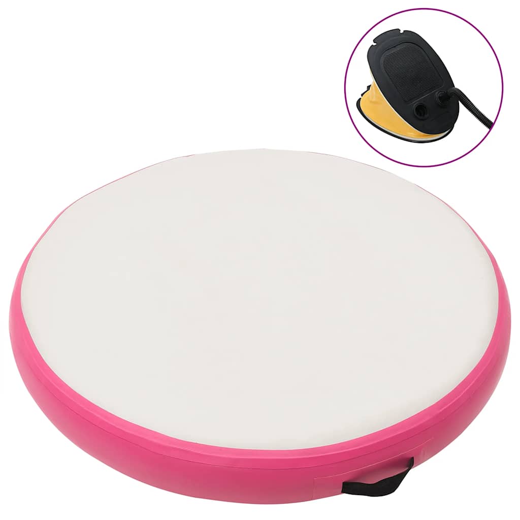 Vidaxl Gymnastics Matte mit Pumpen aufblasbar 100x100x10 cm PVC Pink