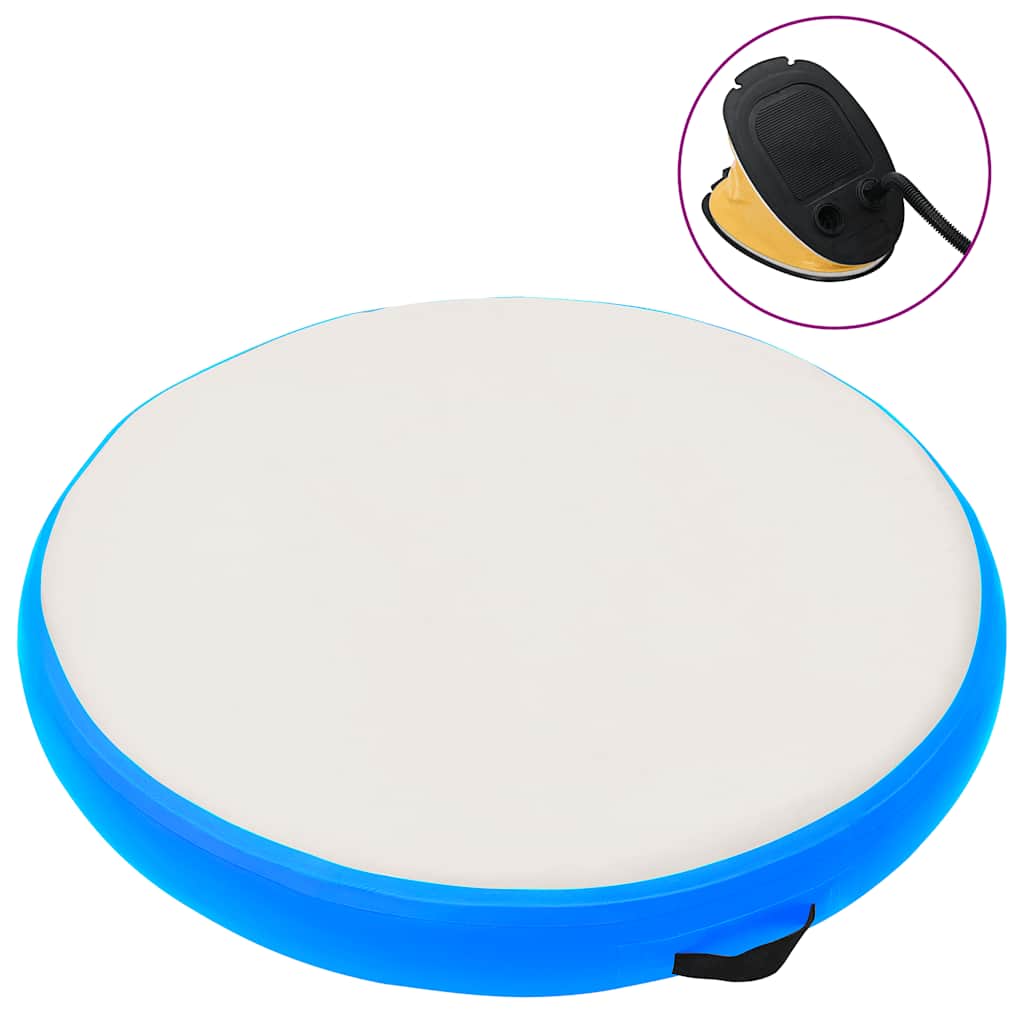Vidaxl Gymnastics Matte mit Pumpen aufblasbar 100x100x20 cm PVC Blau