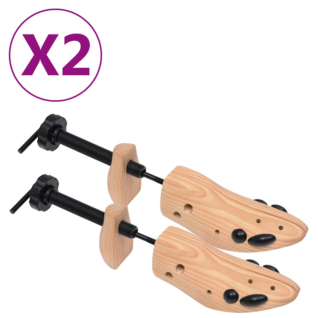 Vidaxl-Schuhspanner 2 Paare der Größe 41-46 Festkiefer