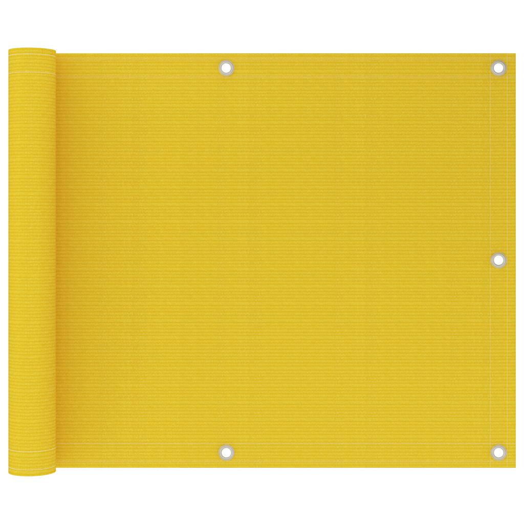 Vidaxl Balkon Bildschirm 75x600 cm HDPE Gelb