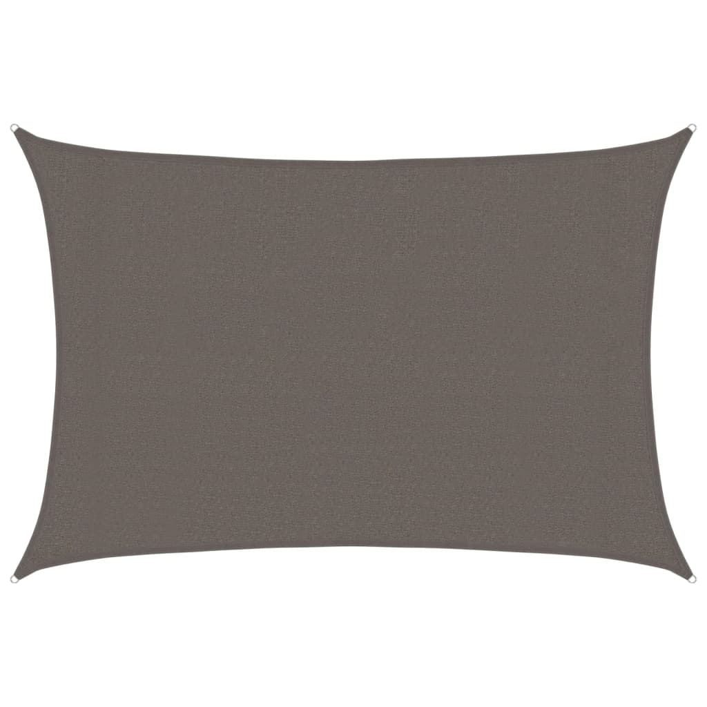 Vidaxl zonnezeil 160 g m² 3x4 m hdpe antracietkleurig