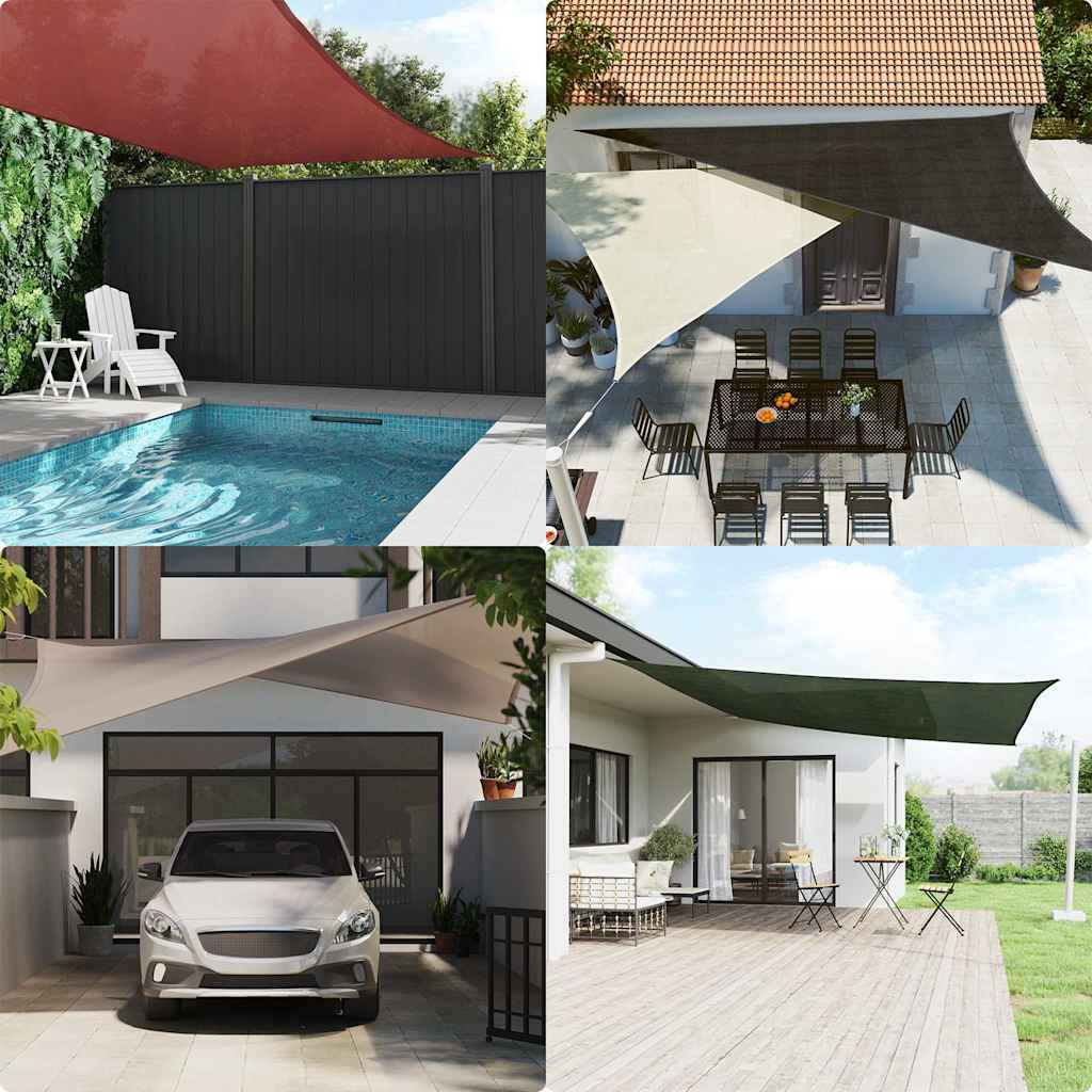 Vidaxl zonnezeil 160 g m² 5x6x6 m hdpe crèmekleurig