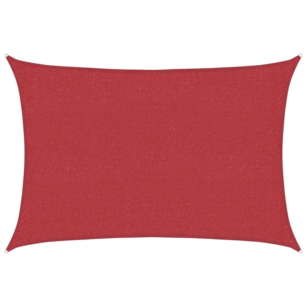 Vidaxl Zonnezeil 160 g m² 3x4 M HDPE -Rot