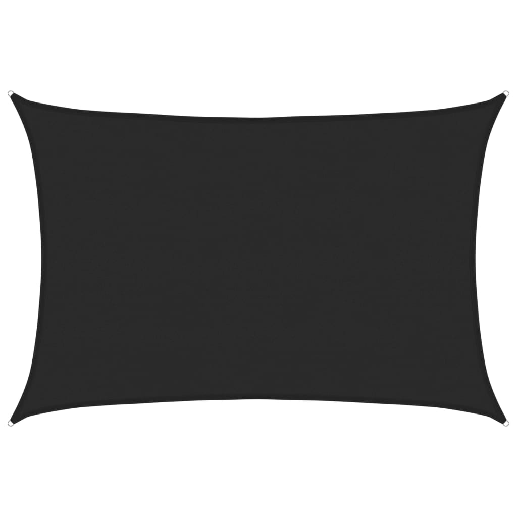 Vidaxl Zonnezeil 160 g m² 5x6 M HDPE Schwarz