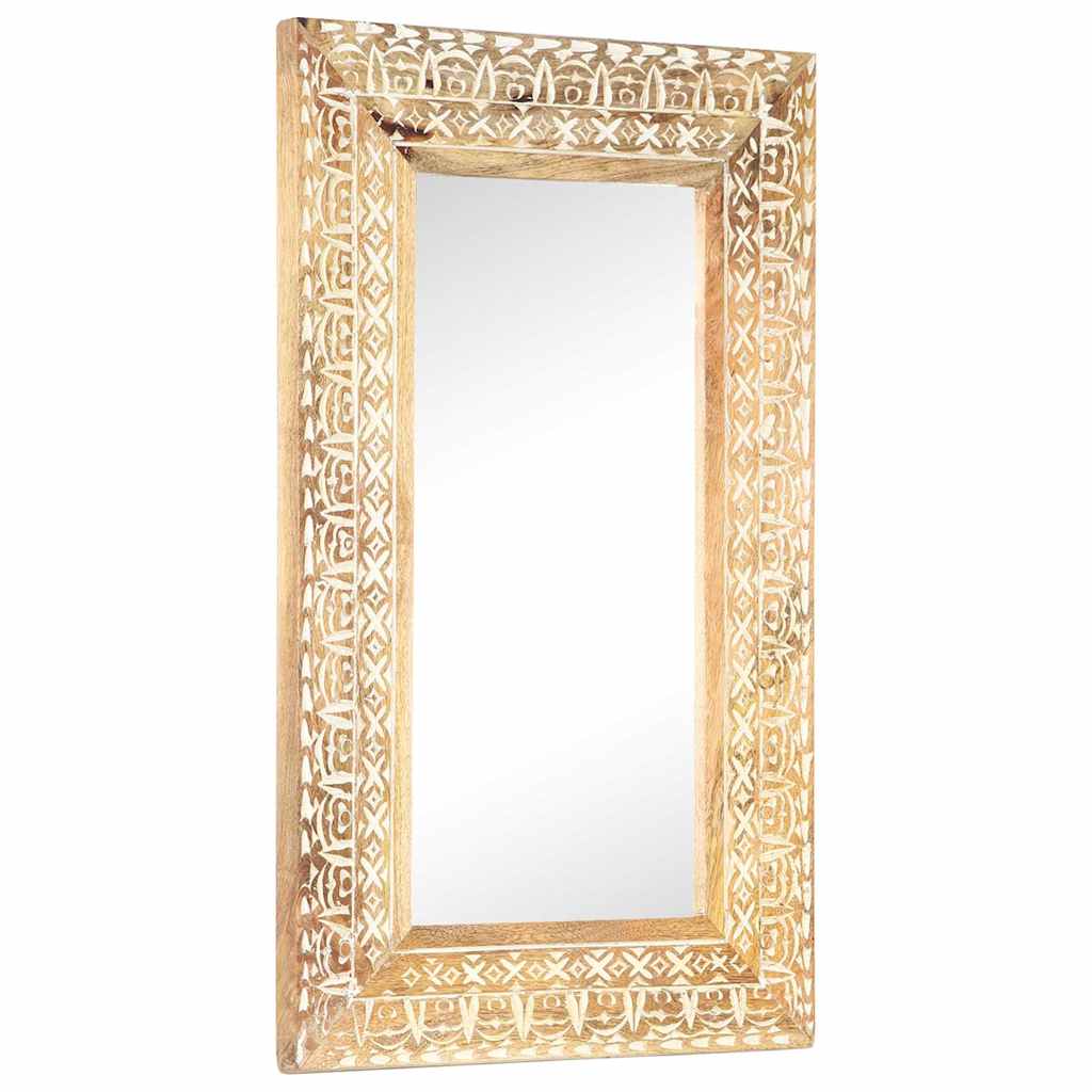 Vidaxl Mirror Hand -Schnitt 80x50x2,6 cm Festes Mangoholz