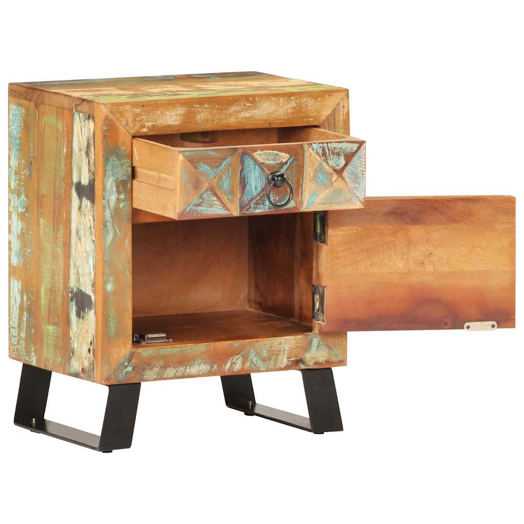 Vidaxl nachtkastje 40x30x50 cm massief gerecycled hout