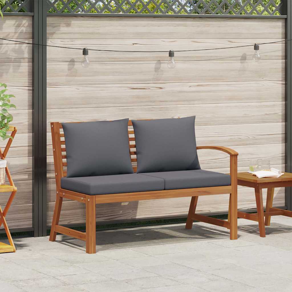 Vidaxl tuinbank met donkergrijs kussen 114,5 cm massief acaciahout