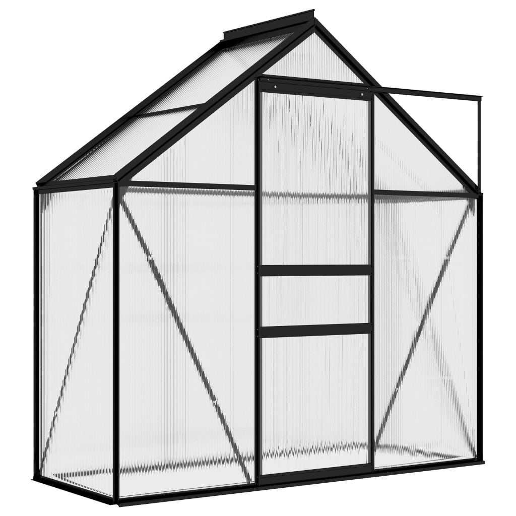 VidaXL Gartengewächshaus 1,33 m² Aluminium Anthrazit