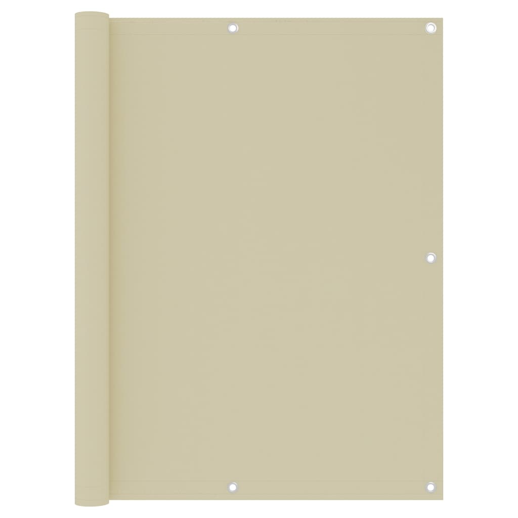 VIDAXL -Balkon -Bildschirm 120x300 cm Oxford Stoffcrème