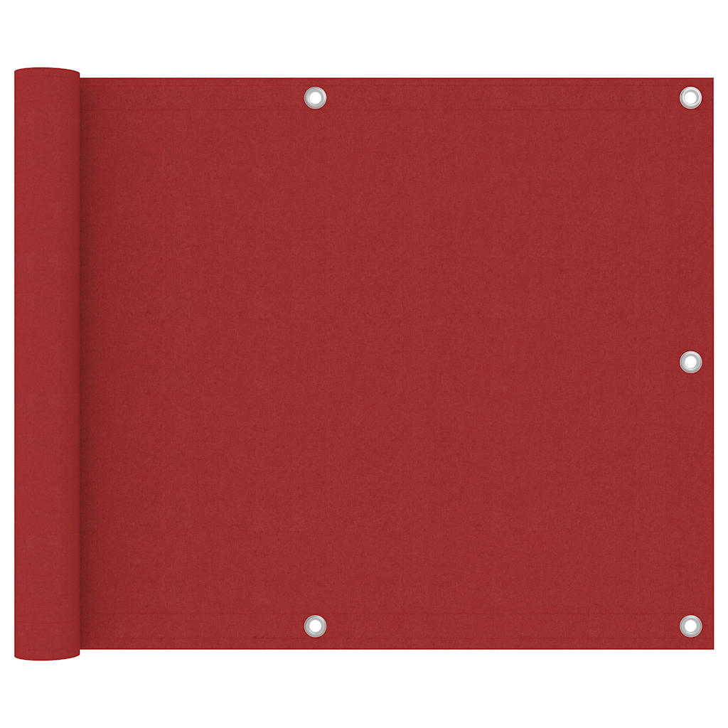 Vidaxl Balkon Bildschirm 75x500 cm Oxford Stoff rot