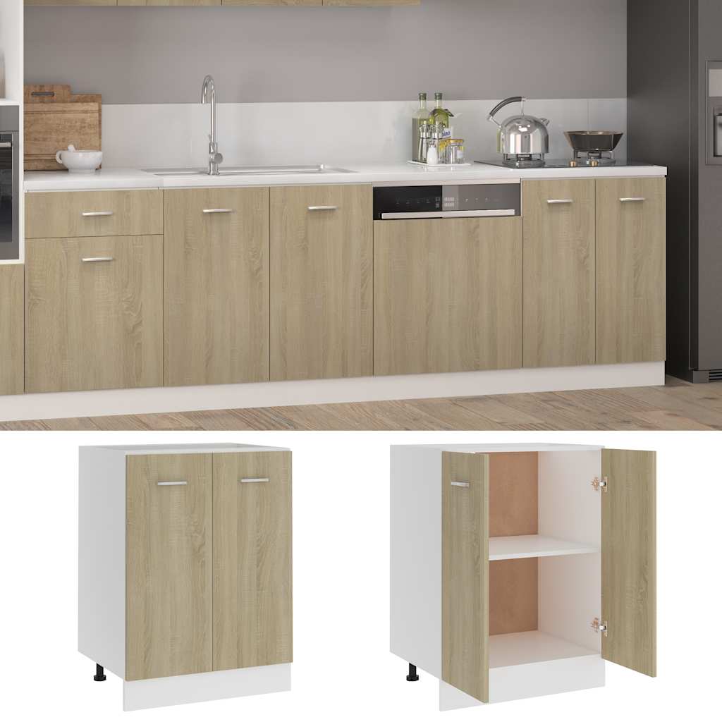 Vidaxl onderkast lyon 60x46x81,5 cm bewerkt hout sonoma eikenkleurig