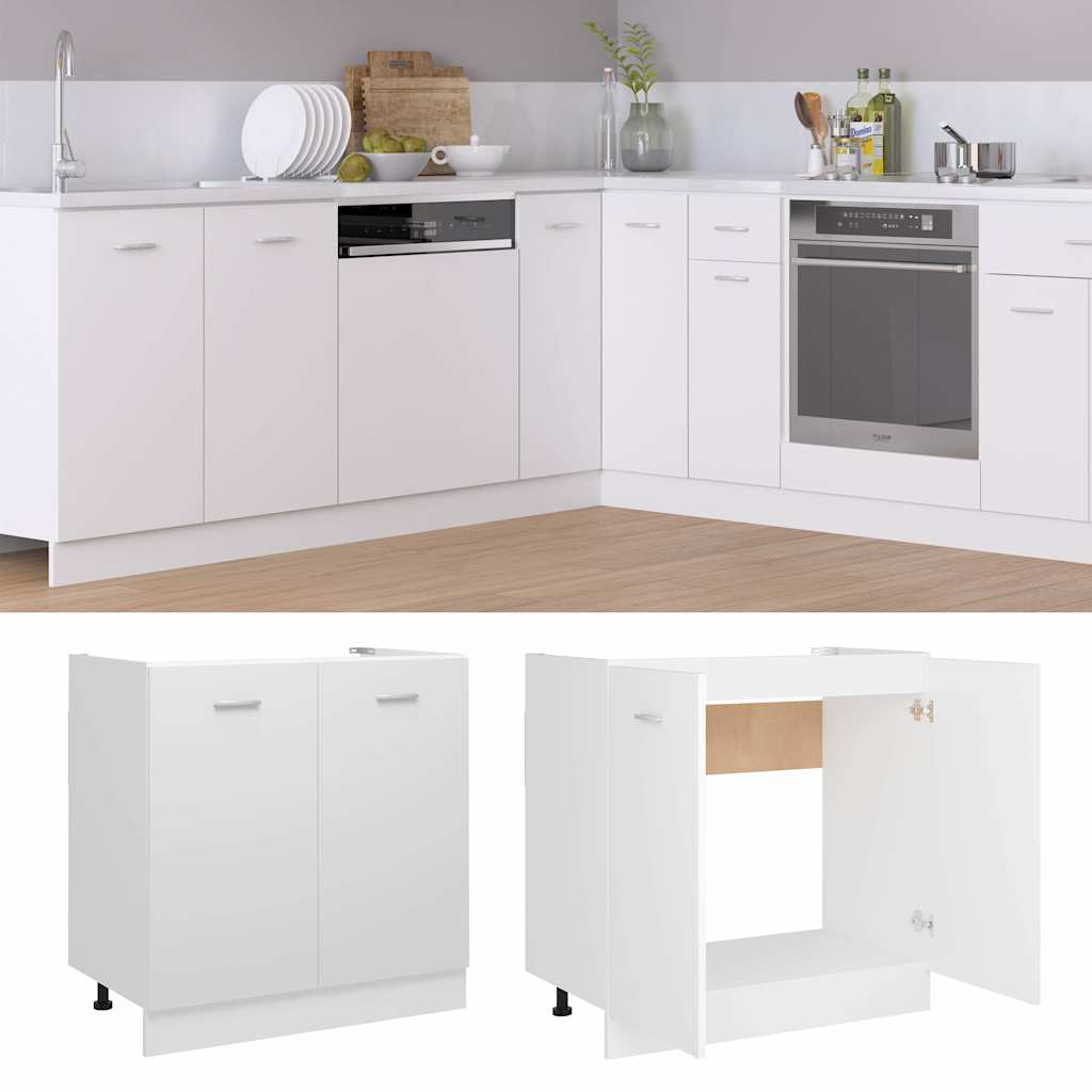 Vidaxl wastafelonderkast lyon 80x46x81,5 cm bewerkt hout wit