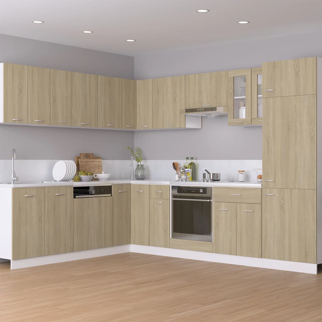 Vidaxl onderkast met lade lyon 30x46x81,5 cm bewerkt hout sonoma eiken