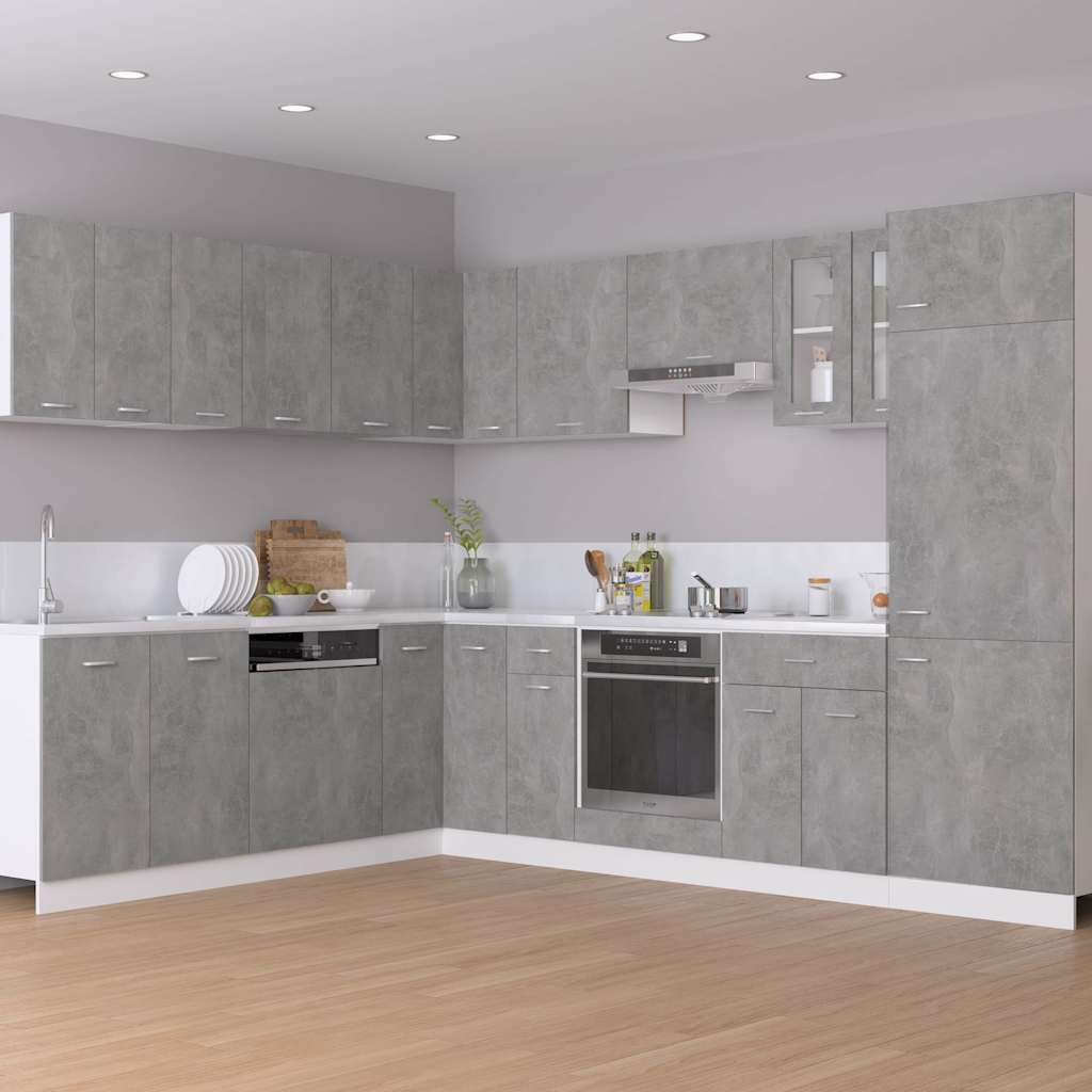 Vidaxl ovenkast lyon 60x46x81,5 cm bewerkt hout betongrijs
