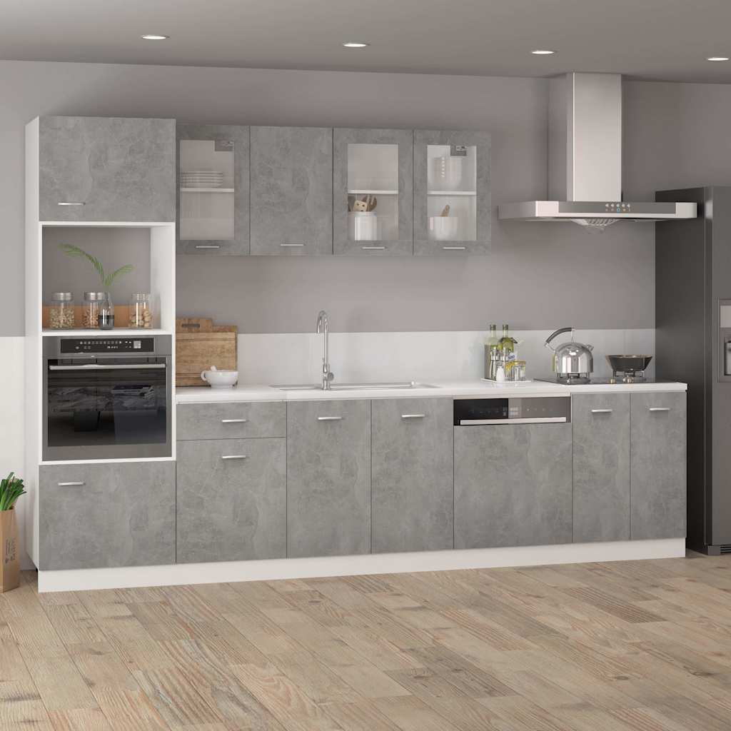 Vidaxl vaatwasserpaneel lyon 59,5x3x67 cm bewerkt hout betongrijs