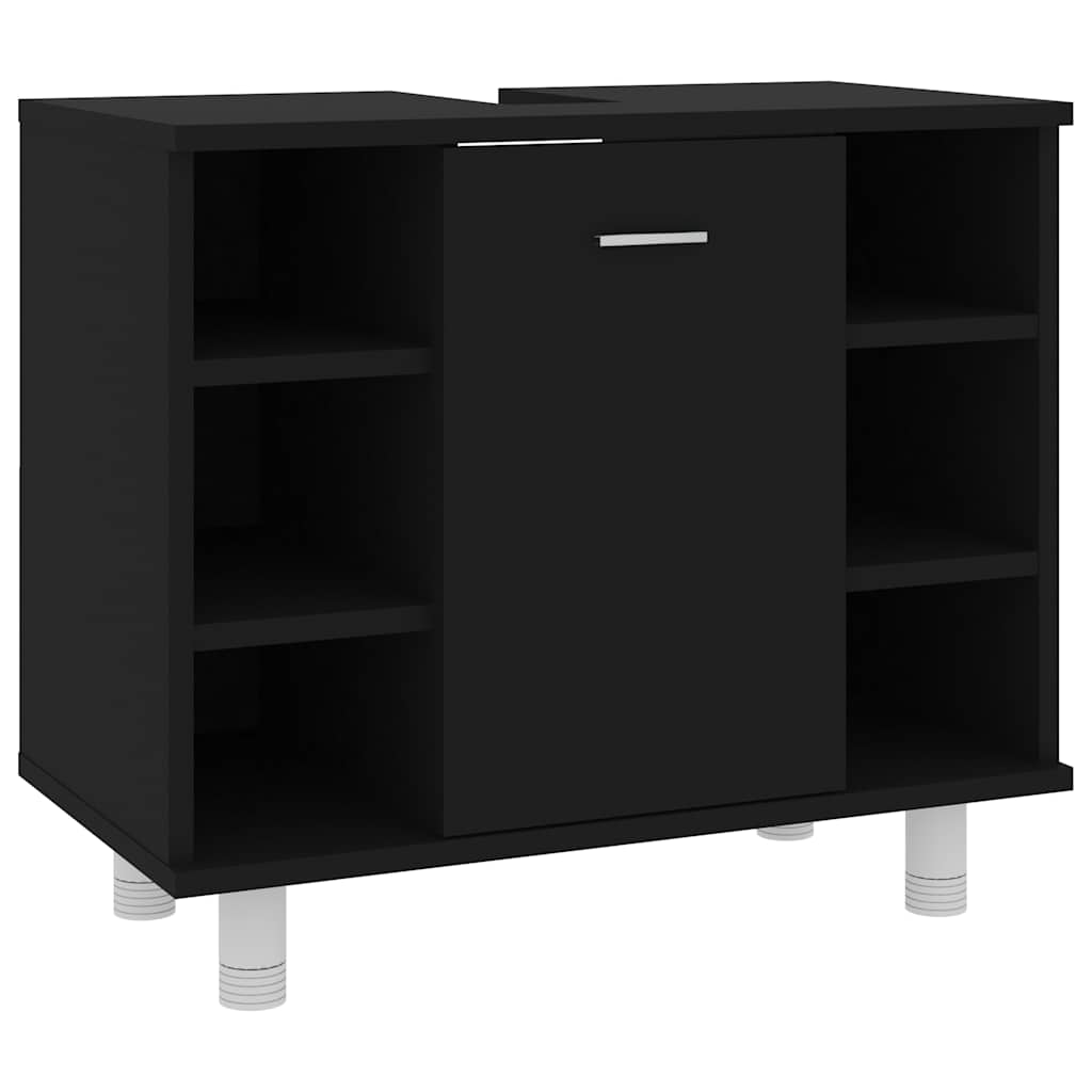 Vidaxl badkamerkast 60x32x53,5 cm bewerkt hout zwart