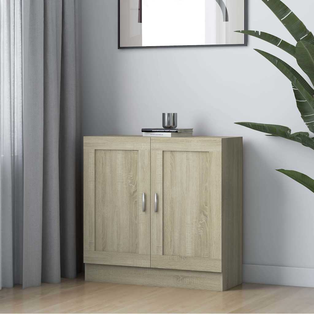 Vidaxl boekenkast 82,5x30,5x80 cm bewerkt hout sonoma eikenkleurig