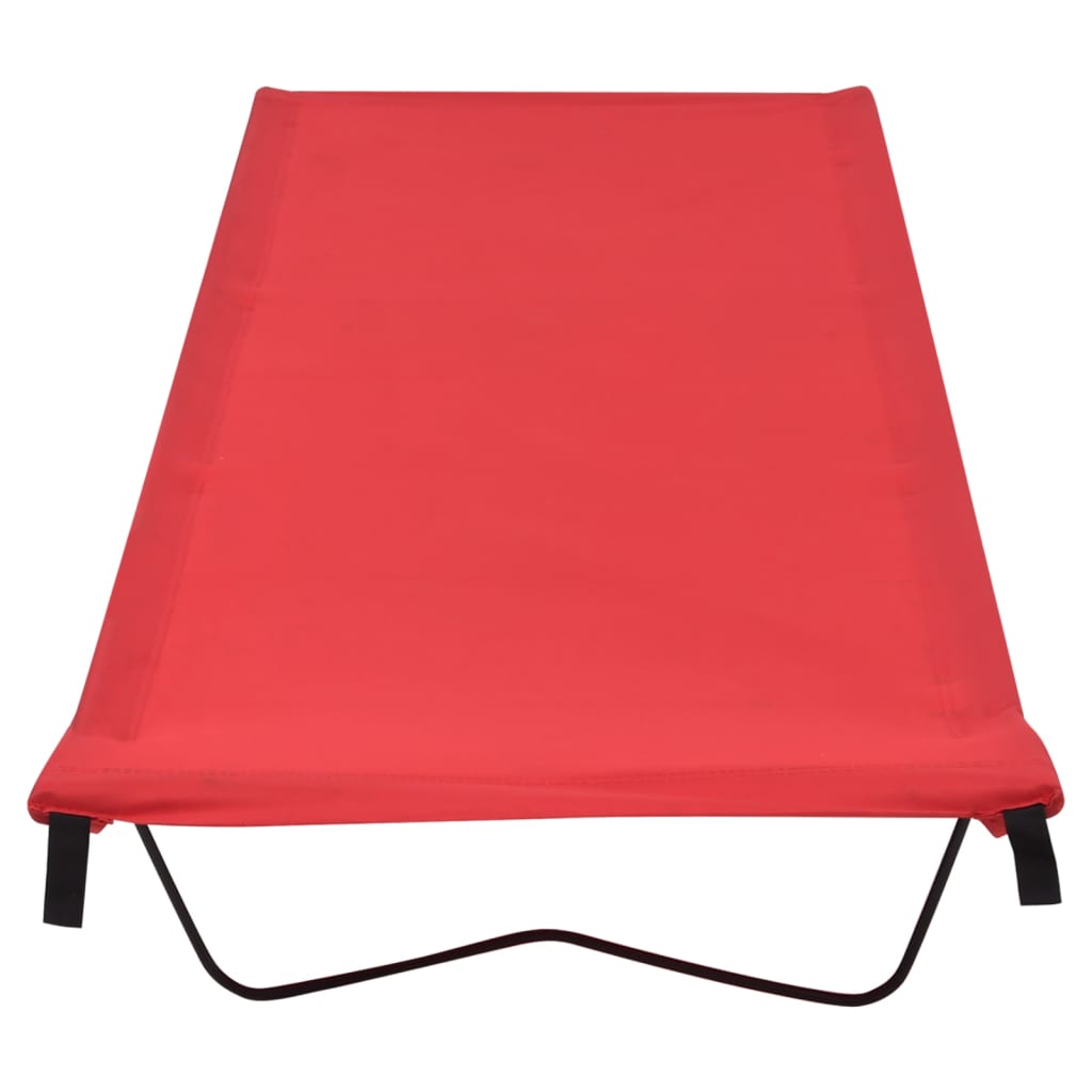 Vidaxl Campbett 180x60x19 cm Oxford Stoff und Stahlrot