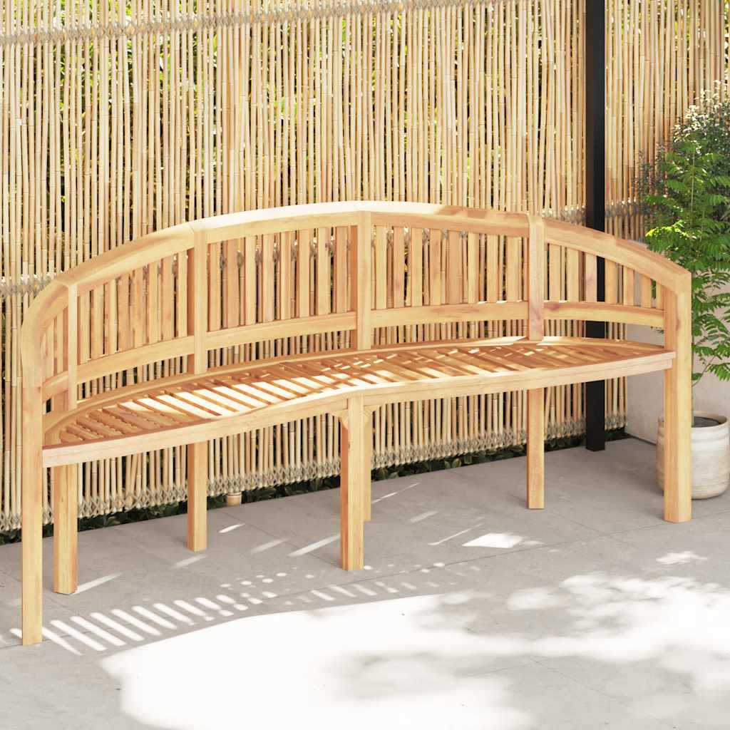 Vidaxl bankje banaanvormig 200 cm massief teakhout