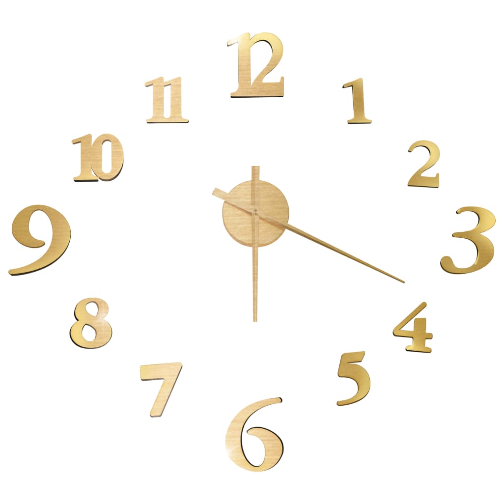Vidaxx 3D-Wanduhr modern XXL 100 cm goldfarben