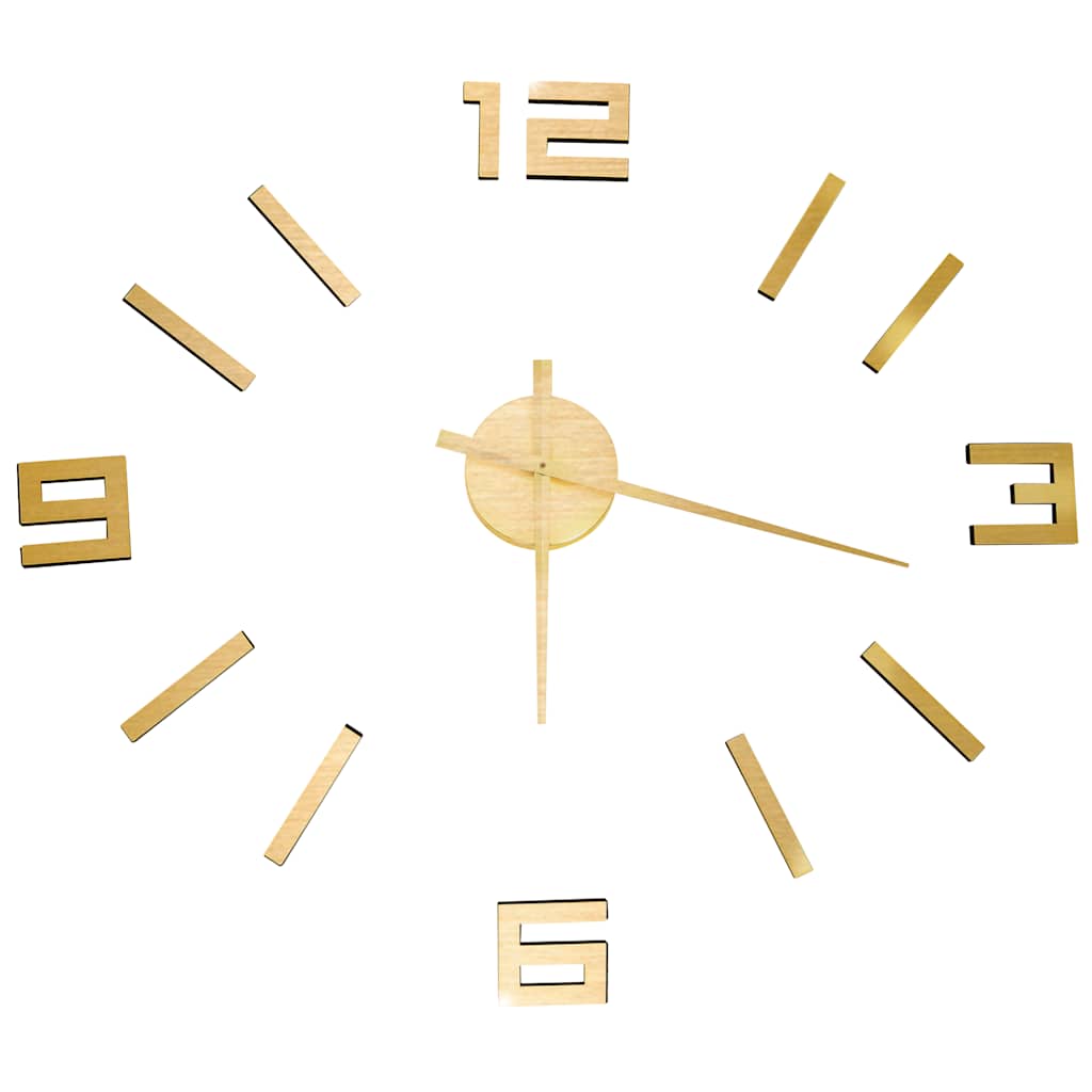 Vidaxx 3D-Wanduhr modern XXL 100 cm goldfarben