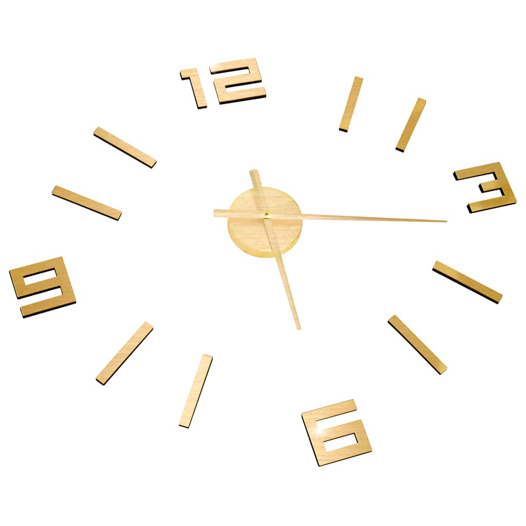 Vidaxx 3D-Wanduhr modern XXL 100 cm goldfarben