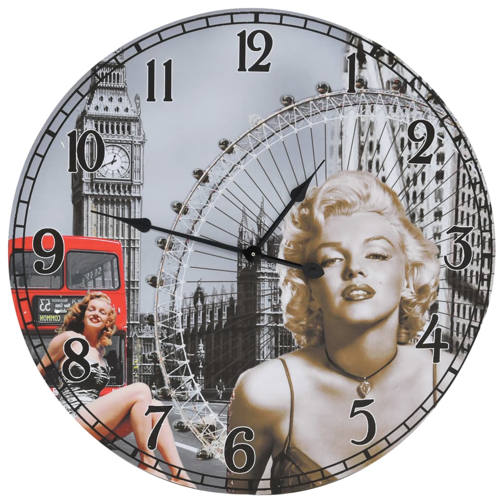 VidaXL Wanduhr Vintage-Stil 60 cm