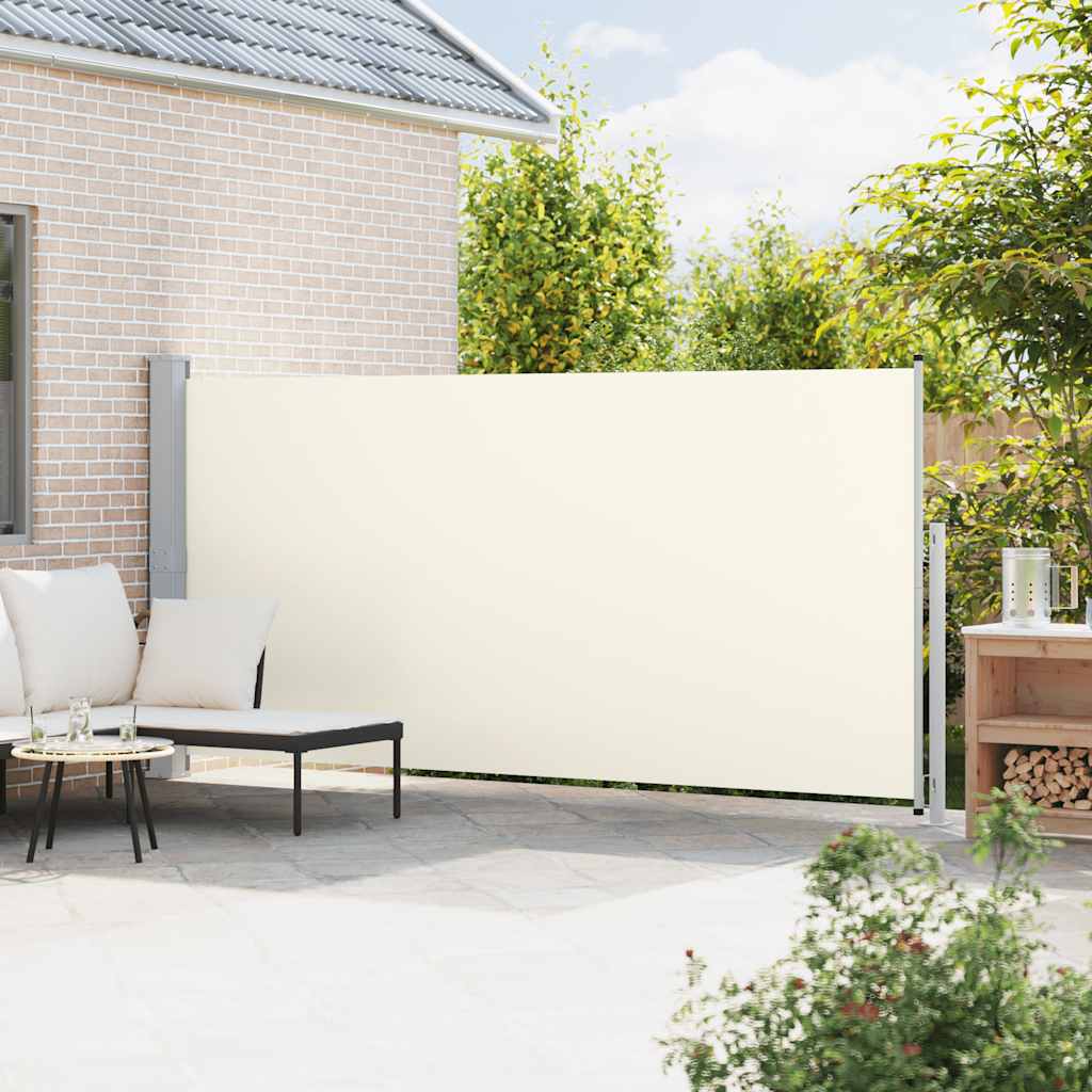 Vidaxl Garden Screen ausziehbar 180 x 500 cm cremefarben