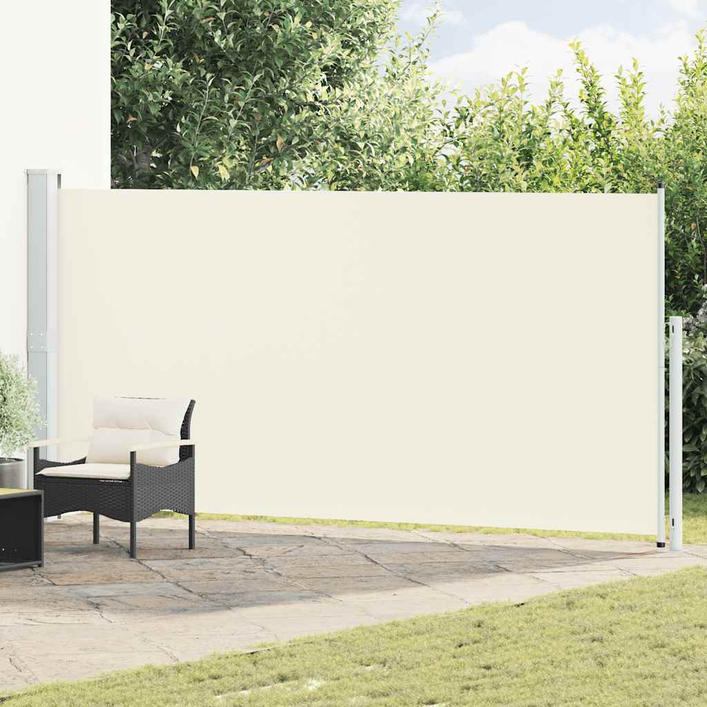 Vidaxl Garden Screen ausziehbar 180 x 500 cm cremefarben