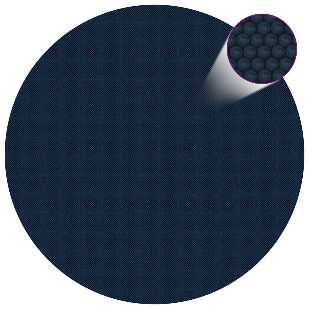 Vidaxl Pool Folie Solar schweben 210 cm pe schwarz und blau
