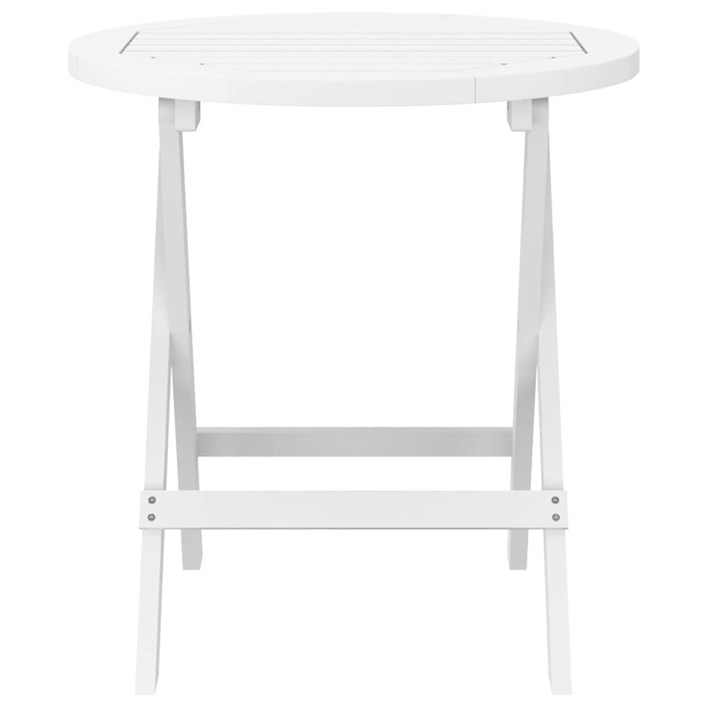 Vidaxl tuintafel inklapbaar ø 46 cm massief acaciahout wit