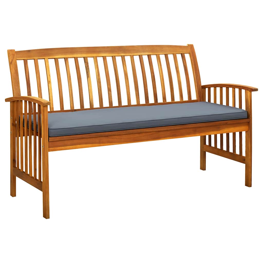 Vidaxl tuinbank met kussen 147 cm massief acaciahout