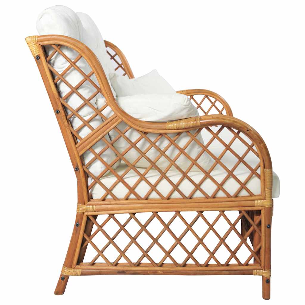 Vidaxl tweezitsbank rattan lichtbruin