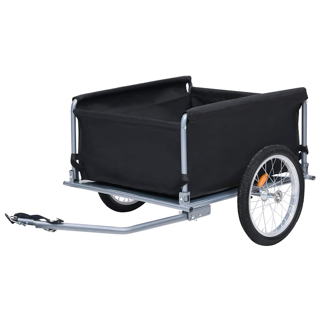 VidaXL Fahrradanhänger 65 kg Schwarz und Grau