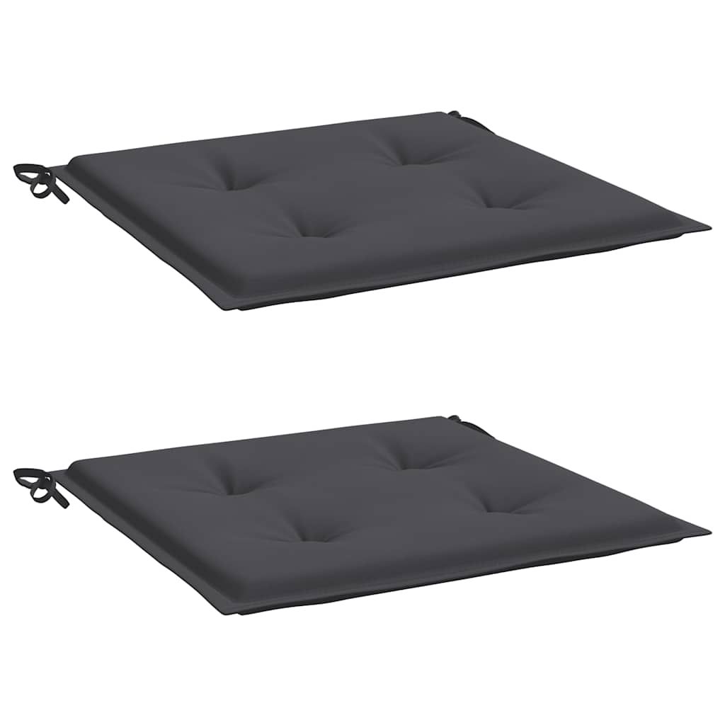Vidaxl Garden Stuhl Pushions 2 PCs 40x40x4 cm Oxford Stoffanthrazit -gelöscht
