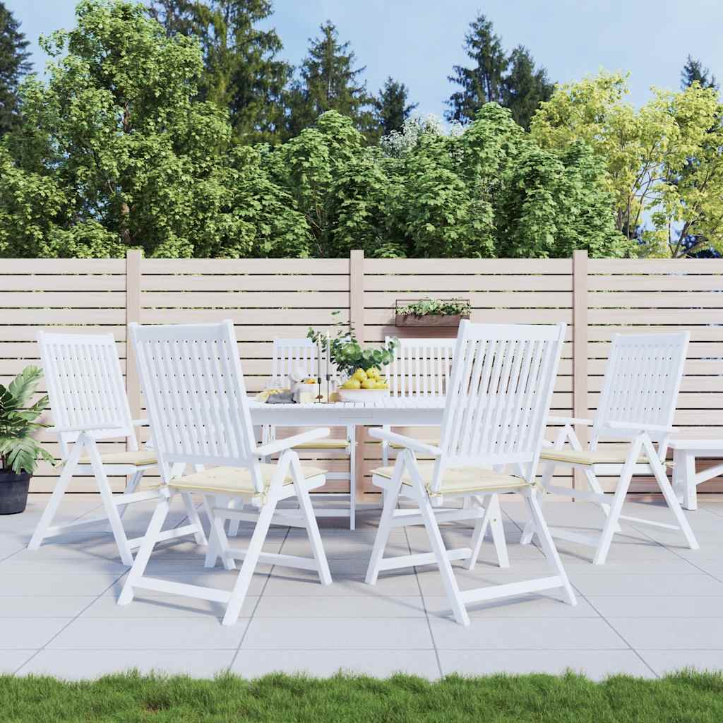 Vidaxl Gartenstuhlkissen 6 Stcs 40x40x4 cm Oxford Stoff Crème -Colored