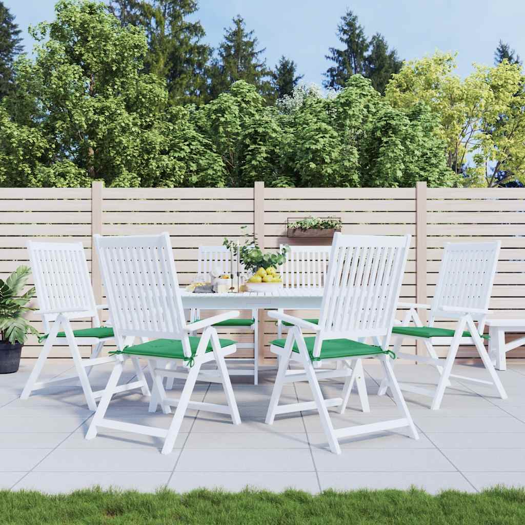 Vidaxl Gartenstuhl Kissen 6 ST 40x40x3 cm Oxford Stoff grün