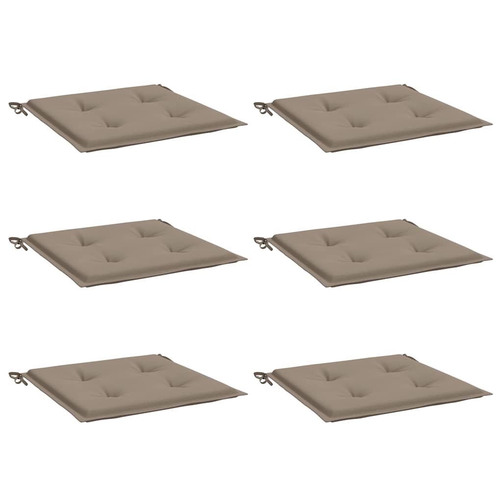 Vidaxl Gartenstuhl Kissen 6 Stcs 40x40x4 cm Oxford Stofftaupe