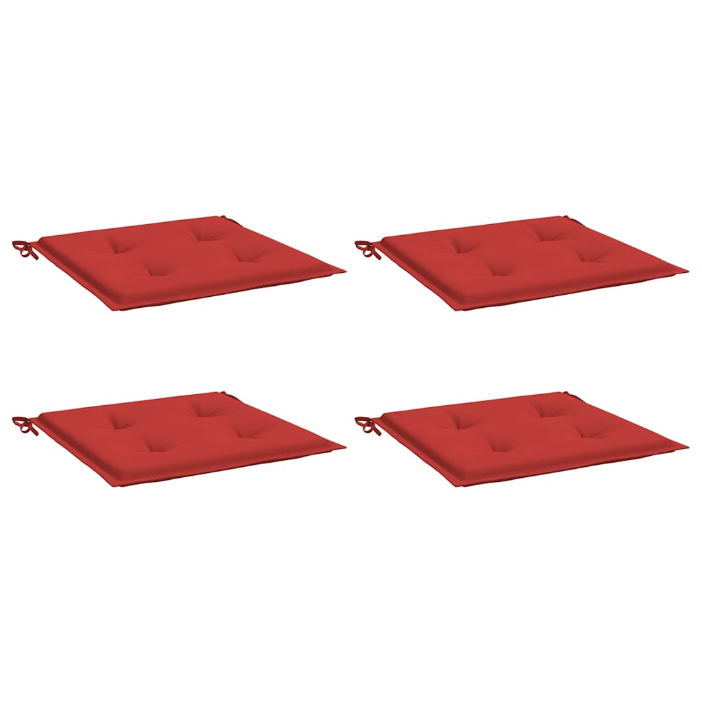 Vidaxl Gartenstuhl Kissen 4 ST 50 x 50 x 4 cm Oxford Stoff rot