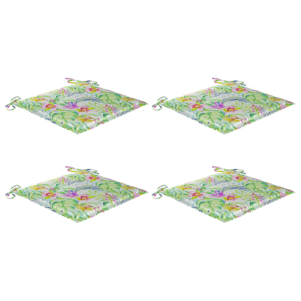 Vidaxl Gartenstuhl Kissen 4 ST 50 x 50 x 3 cm Oxford Stoffblattmuster
