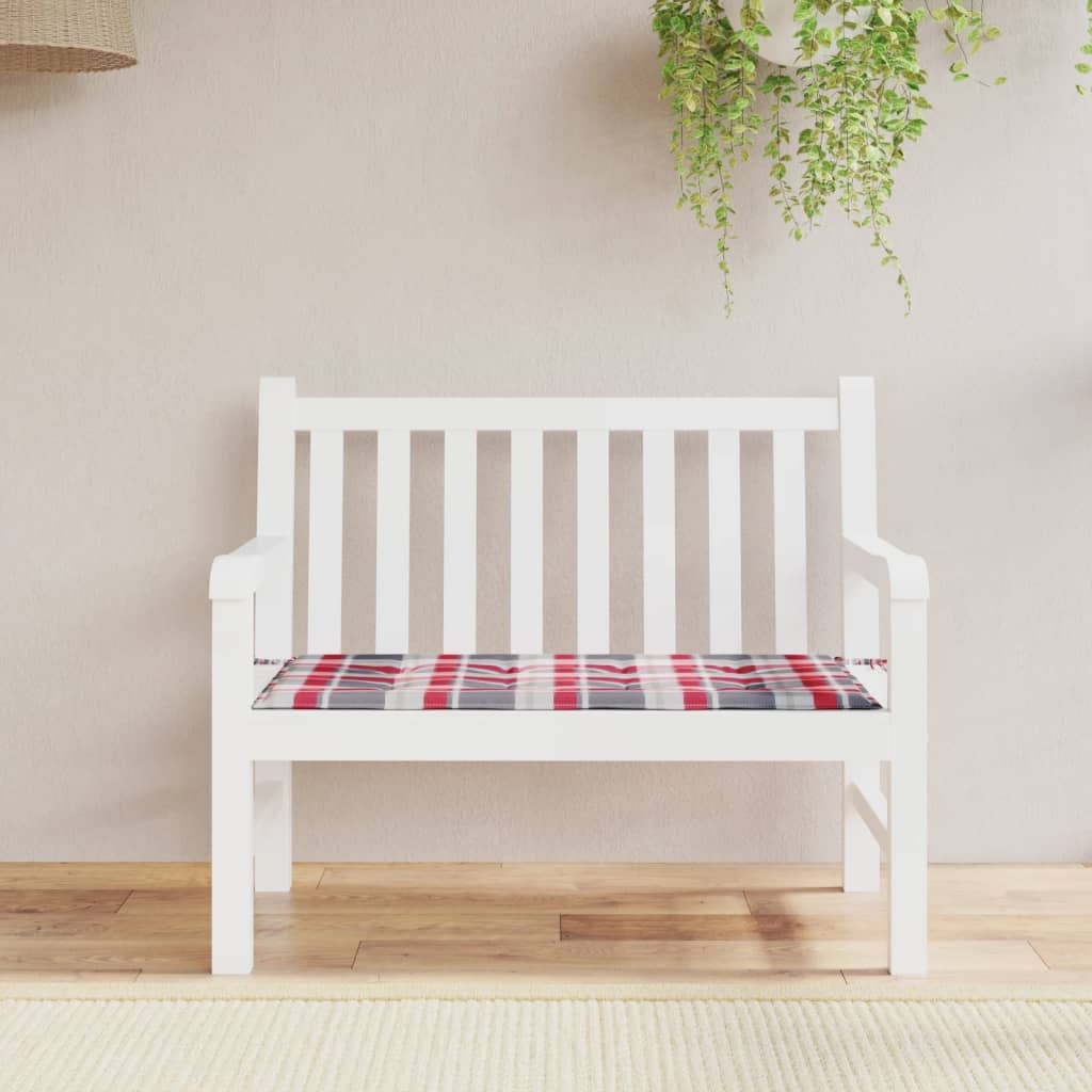 Vidaxl Gartenbank Kissen 120x50x3 cm Oxford Stoff Diamond Muster rot