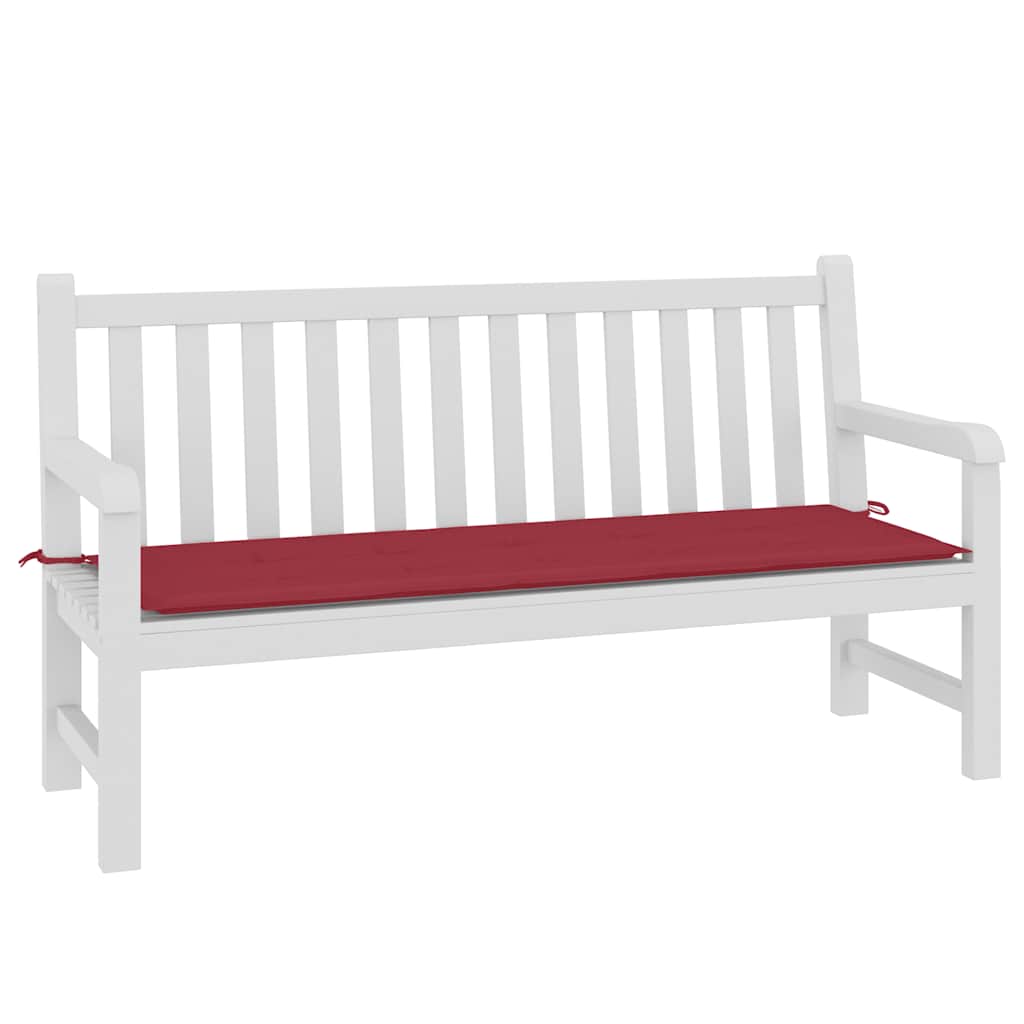 Vidaxl Garden Bench Kissen 150x50x4 cm Oxford Stoff Wein rot
