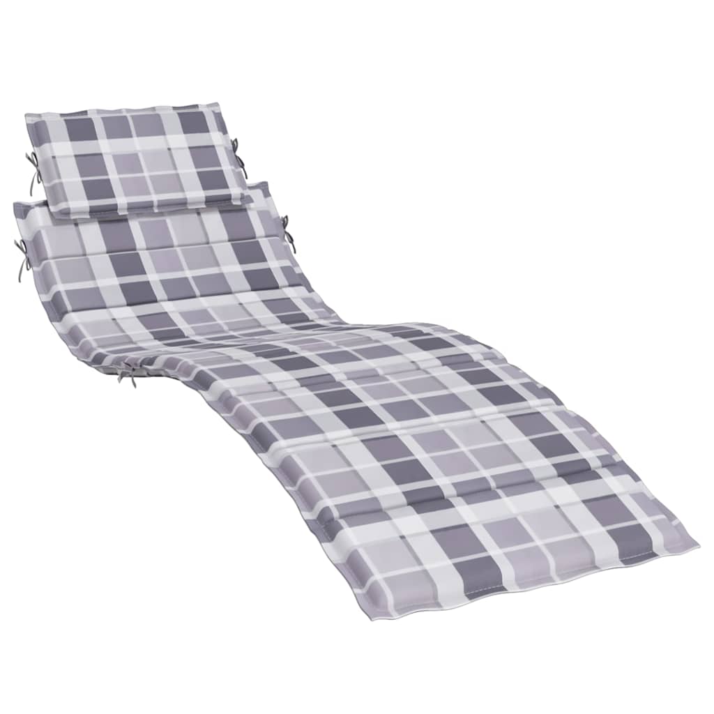 Vidaxl Lounger Kissen 186x58x4 cm Oxford Fabric Diamond Muster grau