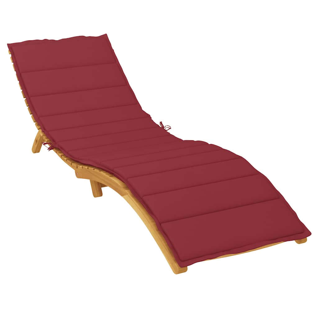 Vidaxl Lounger Kissen 200x60x3 cm Oxford Stoff Wein rot