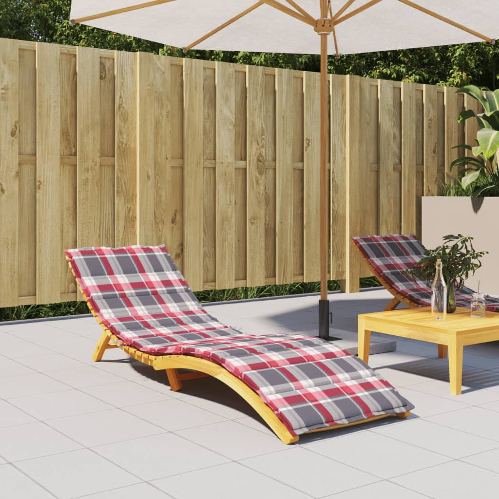 Vidaxl Lounger Kissen 200x60x3 cm Oxford Fabric Diamond Muster rot
