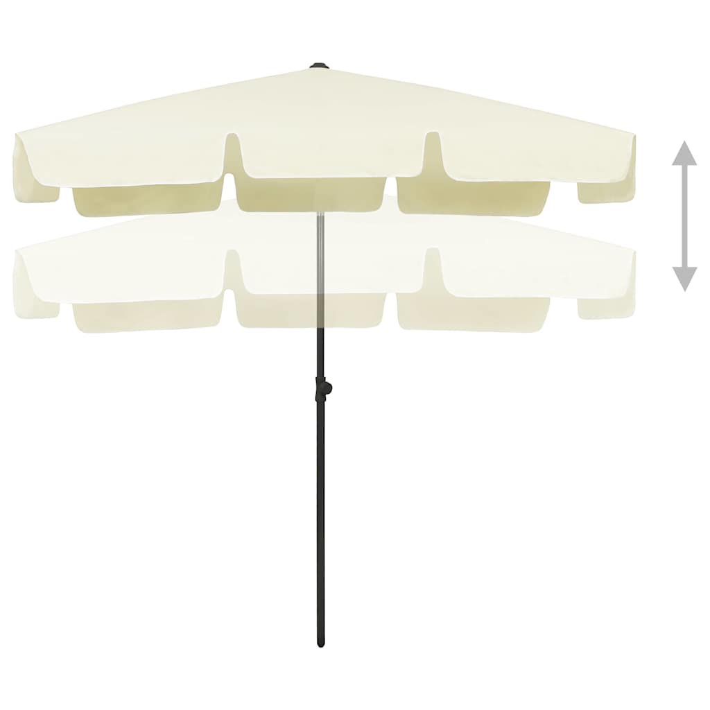 Vidaxl Strandparasol 200x125 cm sandig gelb