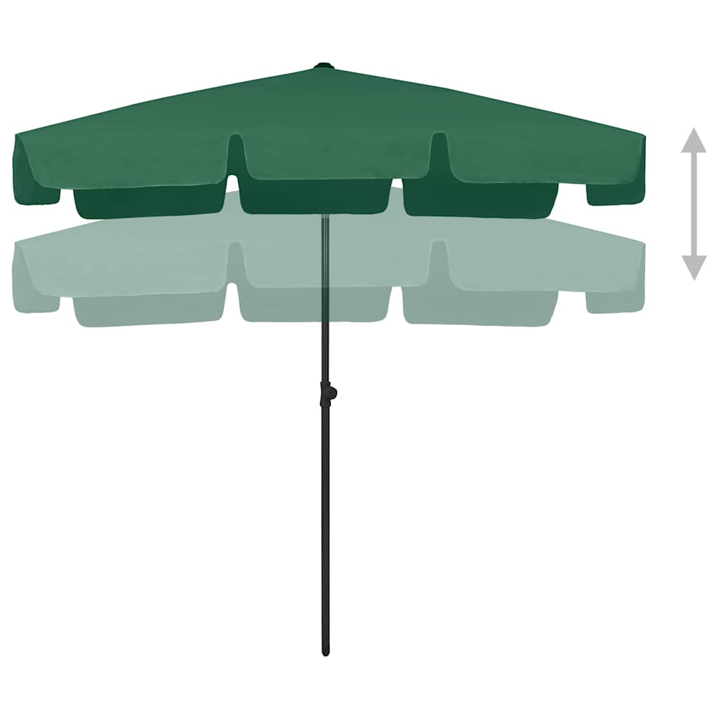 Vidaxl strandparasol 200x125 cm groen