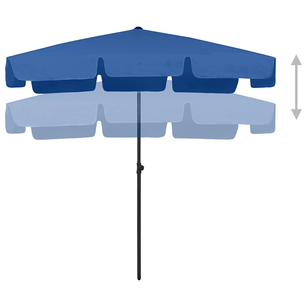 Vidaxl strandparasol 200x125 cm azuurblauw