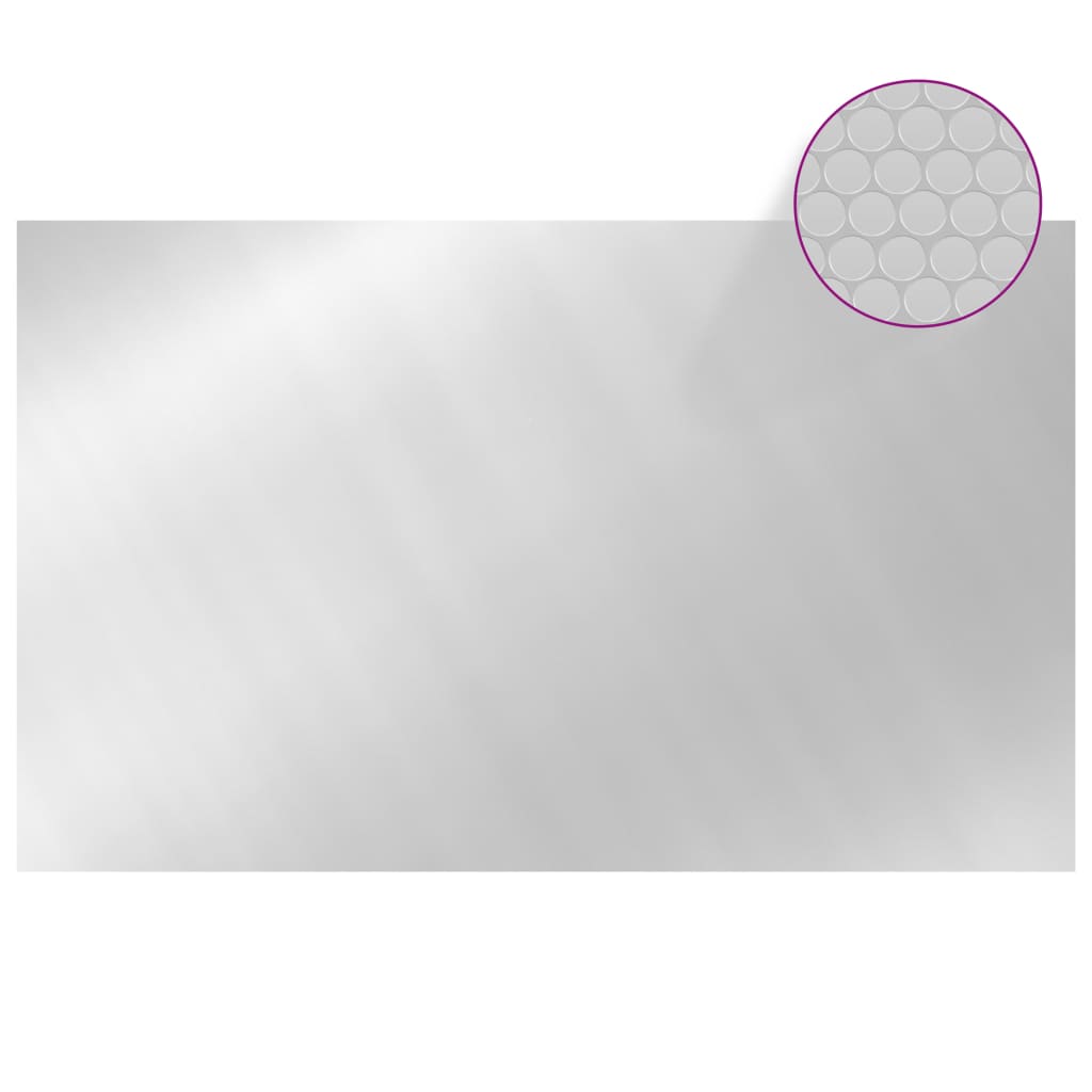 VIDAXL -Poolabdeckung 260x160 cm pe silberfarben