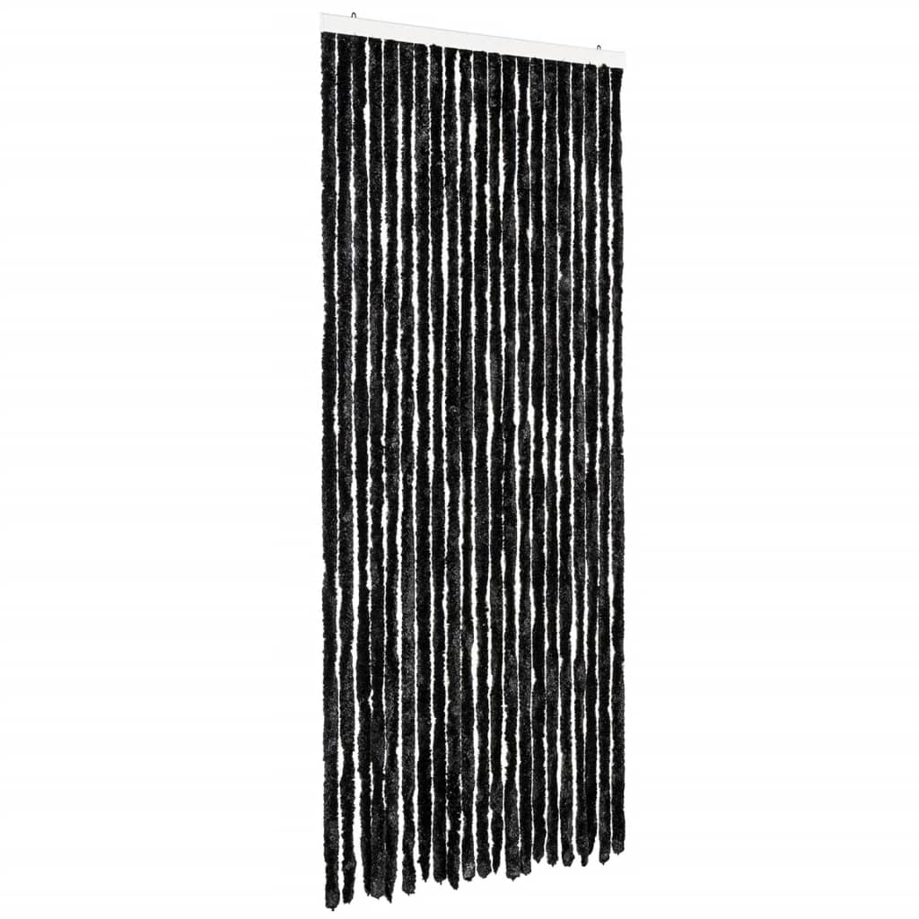 Vidaxl Fly Vorhang 90x200 cm Chenille Anthrazit